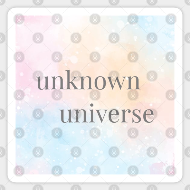 Unknown Universe Sticker by Emma Lorraine Aspen